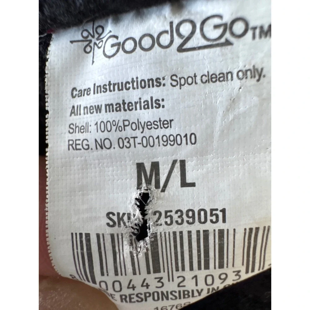 Good 2 Go Dog Reversible Fleece Coat Jacket‎ M/L Classic Red Blacl White Check